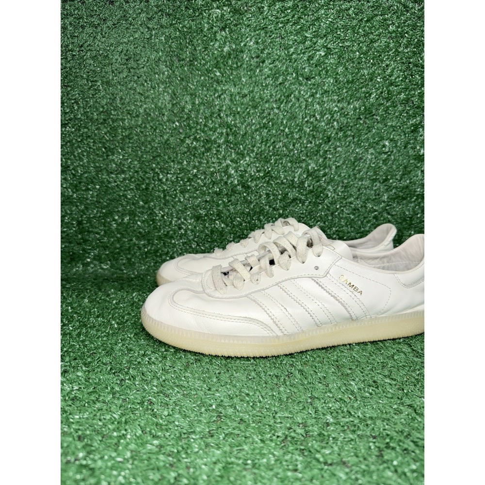 Adidas Samba Womens 8.5 Mens 7 White Leather Casual Shoe Comfort Walking Sneaker - Picture 7 of 15